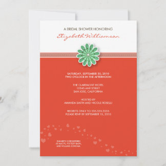 Invitation simple à la douche nuptiale à fleurs (c
