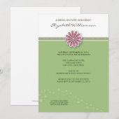 Invitation simple à la douche nuptiale à fleurs (m (Devant / Derrière)