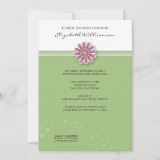 Invitation simple à la douche nuptiale à fleurs (m