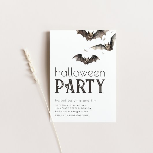 Invitation simple à la fête d'Halloween