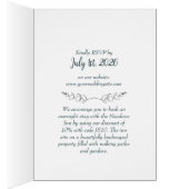 Invitation simple à plier Eucalyptus (Intérieur (Droit))