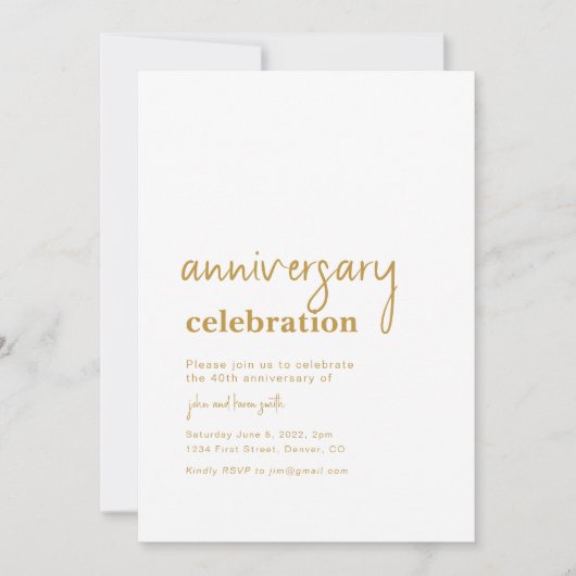 Invitation simple à une fête d'anniversaire (Devant)