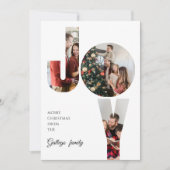 Invitation Simple Aesthetic Family Photo Christmas Card (Devant)