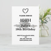 Invitation Simple ajout minimal du nom de texte du logo (Debout devant)