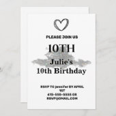 Invitation Simple ajout minimal du nom de texte du logo (Devant / Derrière)