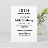 Invitation Simple ajout minimal du nom de texte du logo (Debout devant)