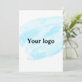 Invitation Simple ajout minimal du nom de texte du logo (Debout devant)