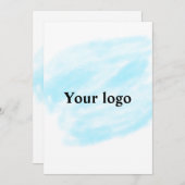 Invitation Simple ajout minimal du nom de texte du logo (Devant / Derrière)