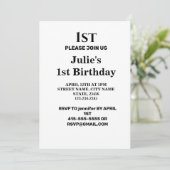 Invitation Simple ajout minimal du nom de texte du logo (Debout devant)