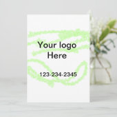 Invitation Simple ajout minimal du nom de texte du logo (Debout devant)