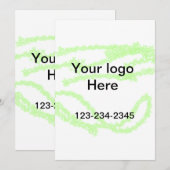 Invitation Simple ajout minimal du nom de texte du logo (Devant / Derrière)