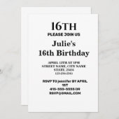 Invitation Simple ajout minimal du nom de texte du logo (Devant / Derrière)