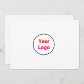 Invitation Simple ajout minimal du nom de texte du logo (Devant / Derrière)