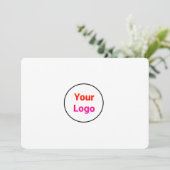 Invitation Simple ajout minimal du nom de texte du logo (Debout devant)