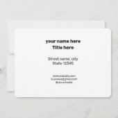 Invitation Simple ajout minimal du nom de texte du logo (Dos)