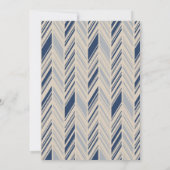 Invitation Simple Anniversaire Chevron Bleu (Dos)