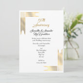 Invitation Simple anniversaire de mariage en or (Debout devant)