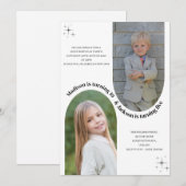 Invitation simple anniversaire pour frères et sœur (Devant / Derrière)