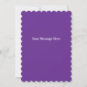 Invitation Simple Anniversaire Violet et Vert (Dos)