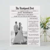 Invitation Simple annonce de mariage dans un journal pour des (Debout devant)