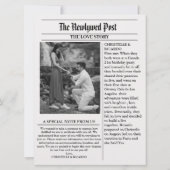 Invitation Simple annonce de mariage dans un journal pour des (Dos)