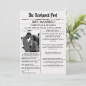 Invitation Simple annonce de mariage dans un journal pour jeu (Debout devant)