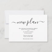 Invitation Simple Annonce de Report de Mariage (Devant)