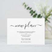 Invitation Simple Annonce de Report de Mariage (Debout devant)