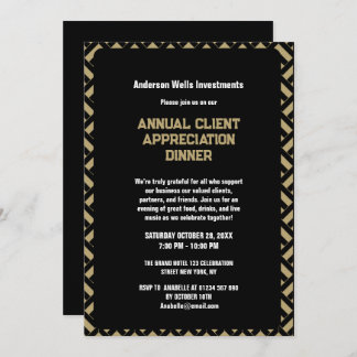 Invitation Simple Annual Client Appreciation Dinner Party  