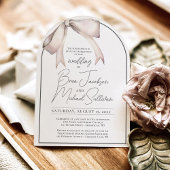Invitation Simple Aquarelle Bow Élégant Mariage d'arc moderne
