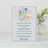 Invitation Simple Aquarelle fleur sauvage bouquet flora maria (Debout devant)