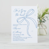 Invitation Simple Arc Bridal Shower Bleu (Debout devant)