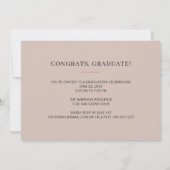 Invitation Simple Arc Photo Faded Blush Graduation Party (Dos)