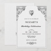 Invitation Simple architecture élégante de la Renaissance  (Devant / Derrière)