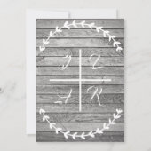 Invitation simple Arrière - plan de bois (Dos)