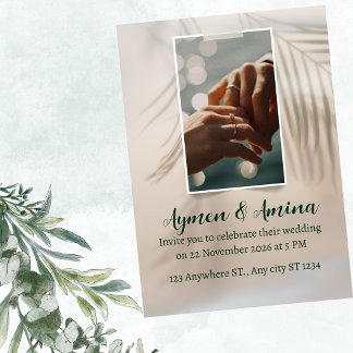 Invitation simple au mariage