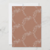 Invitation Simple Automne Terracotta Ligne verte Wreath (Dos)