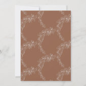 Invitation Simple Automne Terracotta Ligne verte Wreath (Dos)