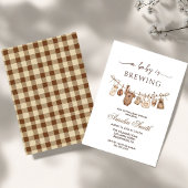 Invitation Simple Baby Est En Train De Brasser Doodle Café Ba