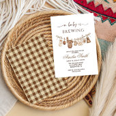 Invitation Simple Baby Est En Train De Brasser Doodle Café Ba