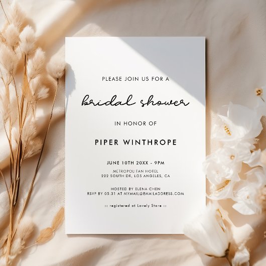 Invitation Simple Baby Shower