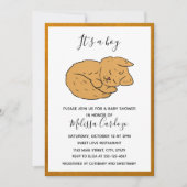 Invitation simple Baby shower de dessin animé anim (Devant)