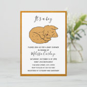 Invitation simple Baby shower de dessin animé anim (Debout devant)