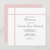 Invitation Simple baptême (Devant / Derrière)