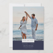 Invitation Simple Beach Wedding Photo Enregistrer la date (Devant)