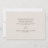 Invitation Simple Beige Douche nuptiale (Dos)