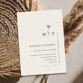 Invitation Simple Beige Minimal Chic Mariage