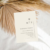 Invitation Simple Beige Minimal Chic Mariage