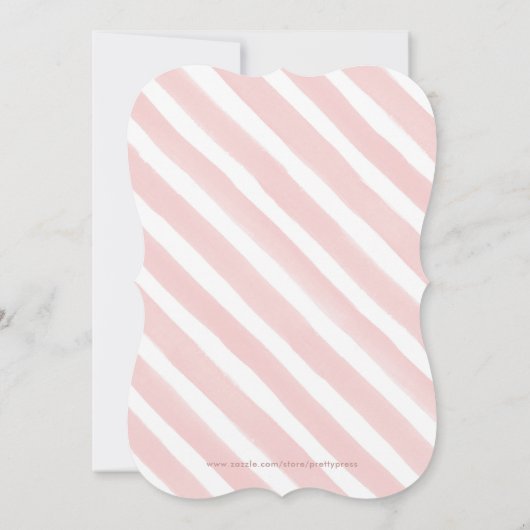 Invitation Simple Beurre Bébé Bébé Fille Douche  (Dos)