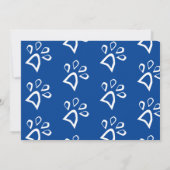 Invitation Simple Birthday Chien Os Paw Party Blue (Dos)